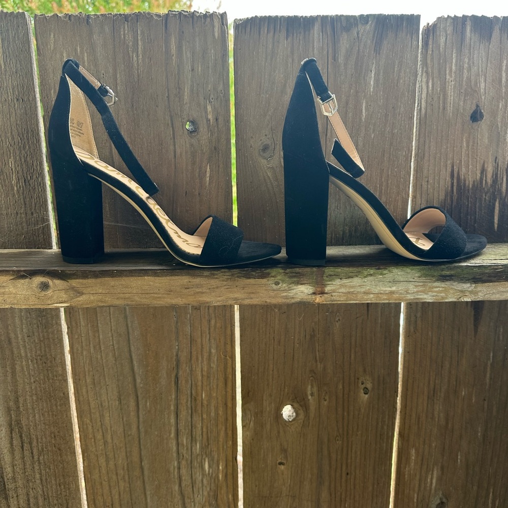 Sam Edelman Black Block Heel Sandals